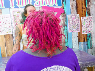 WILD ANAL fuck during TATTOO session for ITALINA pornstar