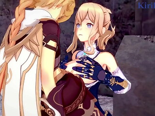 Lumine and Jean Gunnhildr and Aether intense sex. - Genshin Impact Hentai