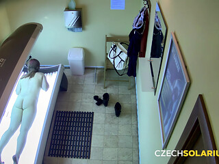 Czech Solarium 225: Brunette's Wild Solarium Adventure
