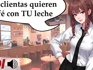 Correte sin parar la cafeter&iacute_a sexual. JOI hentai en espa&ntilde_ol.