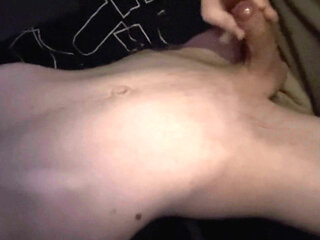 Teen boy jerks his cock