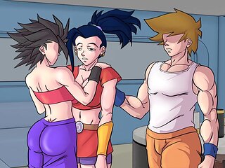 Hentai animated porn game with Bulma and Chi-Chi from Dragon Ball Z getting wild