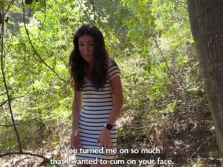 Cumwalk Next to the Beach and Risky Sex in the Bushes
