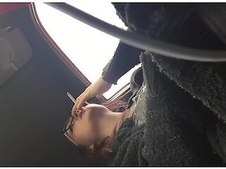 Teen Flashes Tits While Driving