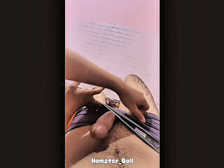POV on Step Sister Handjob in Room During Sleepover Together