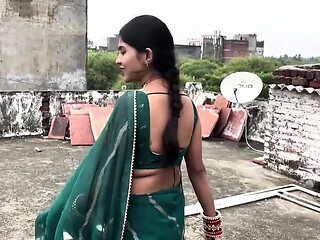 Indian aunty kisses and licks young girl's nipples while she sucks his cock