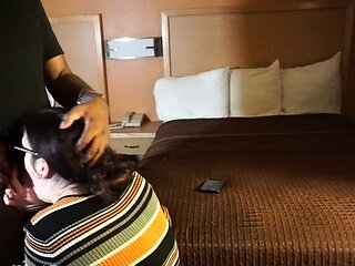 Brunette MILF sucks and fucks a big cock