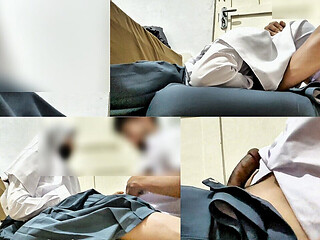 Malay Hijab College Girlfriend Sucks Boyfriend's Big Cock