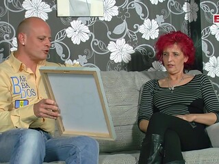 Mature German girlfriend gets visit from boyfriend