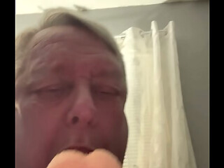 Deepthroating my dildo
