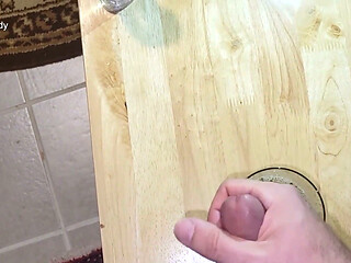 Mixing Cum and Piss in My Office