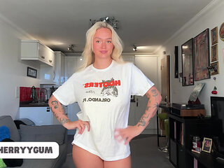 Petite Teen Trys on See Through Lingerie NUDE