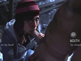 Ashley Brown blowjob en medio del bosque until dawn