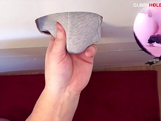 Young Student at the Gloryhole - Dripping Like Crazy Before a Full-On Cum Explosion