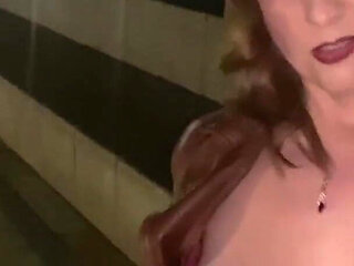 Showing My Boobs on the Street