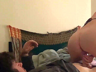 Stepmom gets turned on when her stepson rubs her