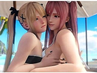 Honoka And Marie Rose Enjoying The Beach
