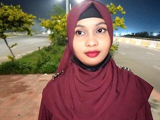 Outdoor real desi girl shooting outdoors in public for husband cheating story and romantic cock sucking