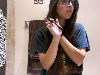 Cute curly brunette solo webcam masturbation