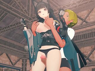 Burnice zzz gives a wild hentai blowjob in this anime porn