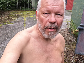 real amateur in Sweden nude in public talking and exposing himself to everybody while masturbating