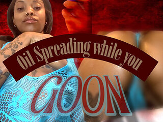 Oiled up Winking-spreading
