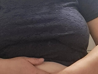 Stepmom is a whore, she shows her stepson in front of the camera her pussy to turn him on