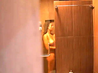 Spying on My Tanned Stepsis Shaving Her Pussy and Butt and Amazing Legs