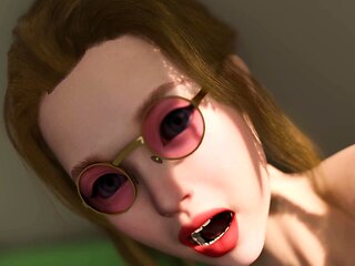 Psychedelic sex! Blowjob reverse cowgirl missionary cumshot