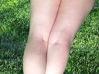 Pretty Country Wife Femboy Mature Orange Dressed Big Booty Masturbating With Smooth Thighs