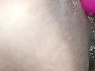 My Stepsister Masturbated and Squirting Orgasm in Front of Me,