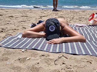 Young Girl Gets Fucked on the Beach by a Stranger Fucking From Behind