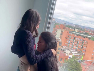 I'm fucked by my ex-boyfriend's lesbian friend