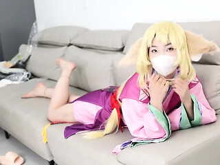 Barefoot and bound, this 18-year-old cutie plays with her pretty feet