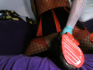 Black Red Cheerleader Outfit, BBC to Ride to Orgasm