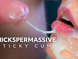 Close-up: Sticky? So good to cum this like this.