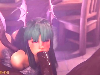 Morrigan teniendo sexo lasico
