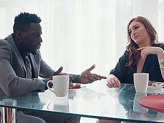 Naughty Babe Filled With Big Black Cock