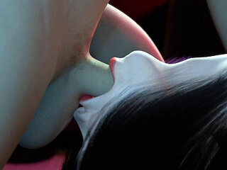 Nexus 3 Neon dreams. Cyberpunk sex with busty brunette. Extreme deepthroat