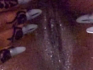 Ebony Brown Goddess Slowly Massages Her Oiled Thighs and Juicy Pussy Close up Fuck
