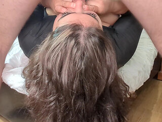 Upside Down Throat-pounding & a Messy Throat-pie