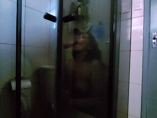 My married neighbor visited me for the second time and we took a bath together
