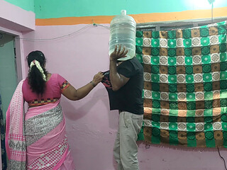 Desi Housewife Traps the Water Delivery Guy for a Wild Anal Creampie