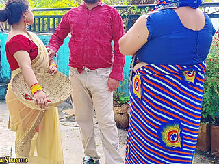 Desi Family Threesome Sex, Step Son In Law Sex With His Step Mother In Law And Wife