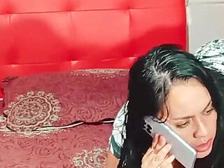 Hot Stepmom Talks on the Phone with Her Cuckold Husband While Getting Fucked