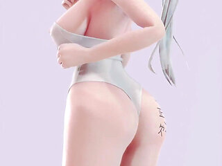 Sistar - Shake Itwhite Stockings; Swimwear; Striptease; Busty; Long Legs