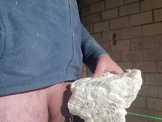 Construction foam on the construction site