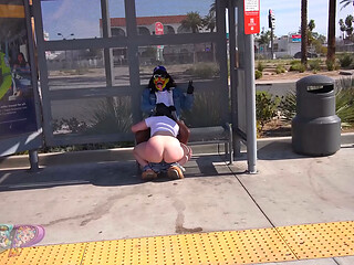 Lil Shorty Fucks &amp_ Sucks Gibby The Clown In Public.... What A WHOREE