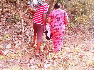 Desi Stepmom Fucks Stepson Hard in Jungle - Telugu Dirty Talk & Big Dick Action