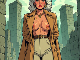 Sticky Tits Cartoon Style Art